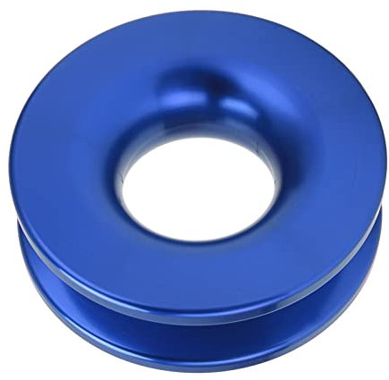 Winch Recovery Ring, Aluminium Winch Snatch Recovery Ring 41000lbs Bruchfestigkeit für 7/16 Zoll 1/2 Zoll Weichen Schäkel mit 3/16 Zoll 1/4 Zoll 3/8 Zoll Seilen ATV UTV Recovery (Blau)