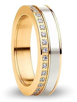 BERING Austauschbar Ringkombination für Damen in Gold & Weiß mit einzigartigem Twist- & Change System, Ebro