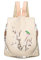 Rucksack Damen Wasserdichte Anti Diebstahl Schulrucksack Umhängetasche, Mode Cityrucksack Tagesrucksack für Schule Reisen Arbeit Einkauf (Vogel Khaki)