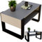 CraftPAK Wohnzimmer Tisch für Couch aus hochwertigem Holzwerkstoff, moderner Couchtisch mit zusätzlicher Ablagefläche, Sofatisch für Wohnzimmer, couchtisch grau, Farbe Grau-Schwarz
