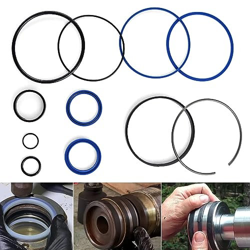 ECROUATY Hydraulic Log Splitter Cylinder Rebuild Seal Kit for 4.0Bore x 1.75 Rod Cylinder, Huskee Log Splitter Parts Hydraulic Cylinder Rebuild Kit (Pack of 11)