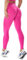 JOYSPELS Sport Leggings Damen, High Waist Sporthose Blickdicht Sportleggins Gym Leggins Push Up Yogahose, Persischrot M