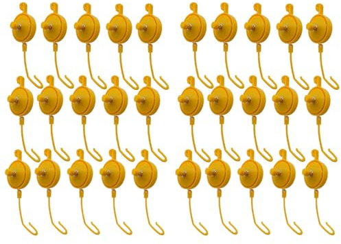 AutoSwan Plant Yoyo Grow Hanger with Stopper, Adjustable Indoor Plant Support Yo Yo (Pack of 30)