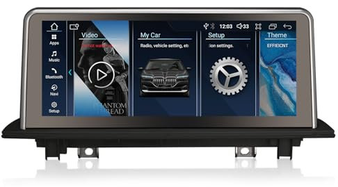 Erisin 10.25 Zoll Qualcomm 4GB+64GB Android 13 Autoradio 1Din mit GPS Navigation für BMW X1 F48 (2016-2017) NBT System Kabelloses CarPlay Android Auto Bluetooth 5.0 WiFi DAB+ USB DSP iDrive 2K IMAX