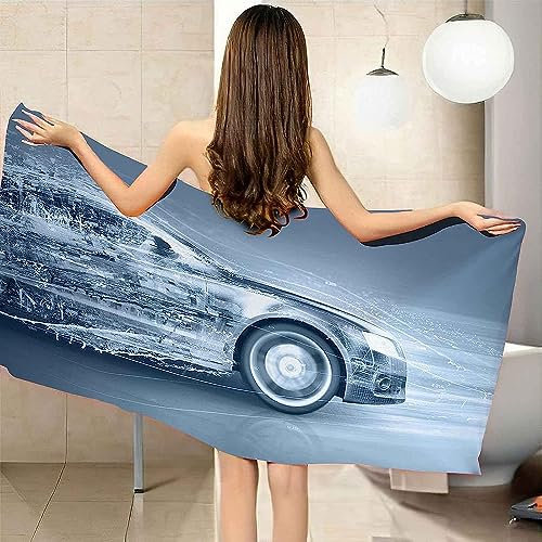 Science-Fiction-Auto, Sportwagen 80 X 160 cm Mikrofaser Strandtuch, Microfaser Badetuch Groß, Leichtes Und Dünnes Tragbares Saunatuch Badehandtuch Für Fitness Reisen Sport Wandern Outdoor Sa-8Z9V+N5O