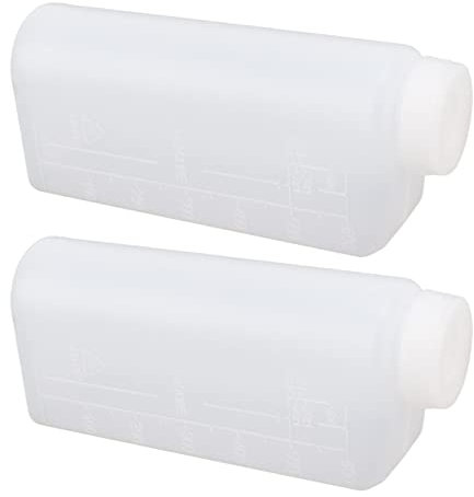 2 botellas de mezcla de aceite y gasolina de 2 tiempos de 600 ml, recipiente profesional para máquina de planchar de motosierra