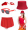 XNIVUIS Rettungsschwimmer Zubehör Rettungsschwimmer Hut, rote Pfeife, Sonnenbrille, verstellbare Sonnenschutzkappe, leerer Sonnenhut, Kostümhut, für Erwachsene, Männer, Frauen, Strand, Pool, Party, 4