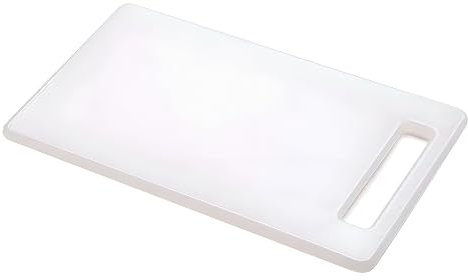 TEQY - Tagliere in Plastica Rettangolare per Verdure, Frutta, Alimenti - Tagliere da Cucina Multiuso per Tagliare e Servire Antipasti, Pane, Formaggi - Vassoio Lavabile Bianco (1)