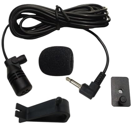 2024 Aggiornamento Microfono per auto Stereo Jack da 3,5 mm Microfono per autoradio Kenwood Power Acoustik JVC Sony Jensen Alpine Car Vehicle Head Unit Bluetooth abilitato Audio GPS DVD