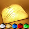SHUBEIEUMI Buchlampe, LED Buchlampe Faltbar, 5 Farbmodi Leselampe, USB Wiederaufladbare Buch Licht für Lesen, Schlafzimmer, Schmücken (12x9x2.5cm)