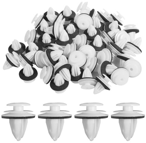 CPJJ 70 piezas Grapas Coche Paneles de Puerta,Coches Clips Remache de Plastico,Remaches plastico coche,Clips de Sujeción para Automóviles con Anillo de Sellado,Grapas plastico coche