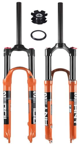 GZKDKZB Forcella Ammortizzata per Mountain Bike 27,5 29 Pollici Ultra-Leggera MTB Bike Fork Anteriore 160mm Escursione 28,6 Sterzo Conico Senza Filettatura Perno Passante 15 * 100MM Smorza