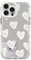 NITITOP Kompatibel mit iPhone 15 Pro Max Hülle Niedliche Spiegel Liebe Herz Glitzernd Muster Mädchen Frau Farbiges Design der Linsenblende Design Stoßfeste Glänzende Handyhülle - Weiß Liebe Herz