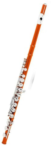 Querflöte Instrument Flöte Mit 16 Geschlossenen Löchern C-Tonart Kupfernickel Konzertflöte Querflöt, Holzblasinstrument Mit E-Tonart-Etui Zubehör(G)