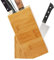 Gaxcent Messerblock Bambus, Küchenmesserblock, Universal Messerhalter Unbestückt, Bis Zu 6 Löcher Für Aufbewahrung Messer Und Geflügelschere/Wetzstahl,Natürliche Holzoptik,Natural