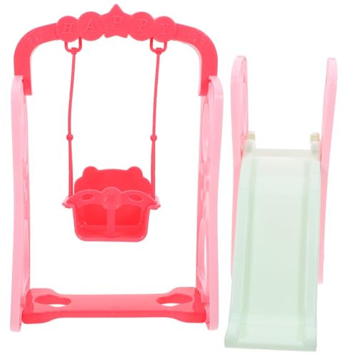 ibasenice Unique Dollhouse Swing Slide Miniature Toy for Dollhouse Decor Accessories Doll House Swing Prop
