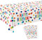 Tischdecke Kindergeburtstag, Tischdecke Geburtstag Party Tischdecke Geburtstagstischdecke Plastik Happy Birthday Tischdecke für Kinder Jungen Mädchen 137 X 274cm