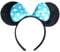 FATASH Minnie Mouse Headband with Plush Ears and Polka Dot Bow, Disney-Inspired Head Band for Birthday Party, Fancy Dress, Cosplay, Fashion Accessory Hairband for Girls - Blue