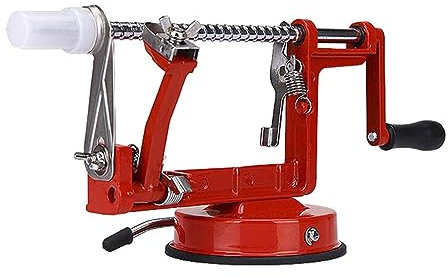 Handkurbel-Apfelschäler, Entkerner, strapazierfähig, rote Apfelschälmaschine