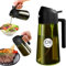 GUOMIS Spruzzino Olio,2 in 1 Spruzzatore Olio e Dosatore Olio,470ml Spruzzatore Olio Nebulizzatore Olio,Bottiglia di olio d'oliva in vetro per cucina, Per la cucina, il barbecue, la cucina (1PCS)
