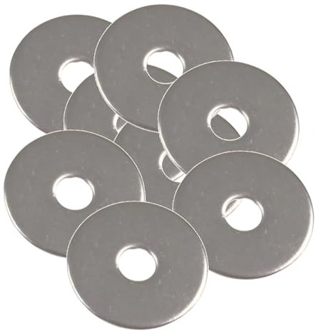 TERF® Rondella piatta M12 (12 mm) x 40 mm x 1,5 mm, in acciaio inox A2 (304), per riparazione parafango in legno, foro 12 mm (ID) x 40 mm diametro esterno x 1,5 mm spessore, confezione da 10