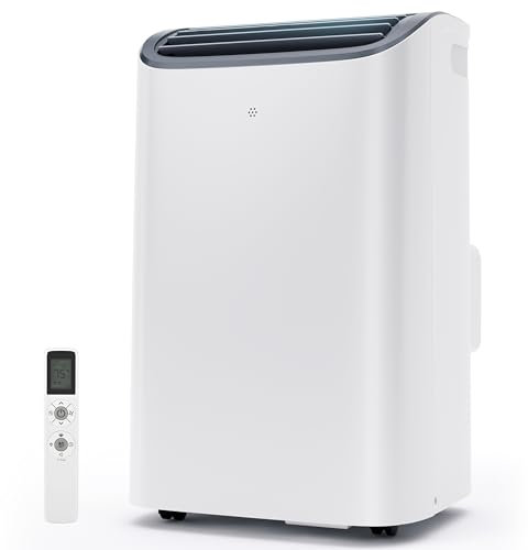 14000 BTU Portable Air Conditioner, 4 Modes Portable AC Unit Cooling Up to 750 Square Feet, Dehumidifier, Fan, with Remote Control, LED Display, Mounting Kit