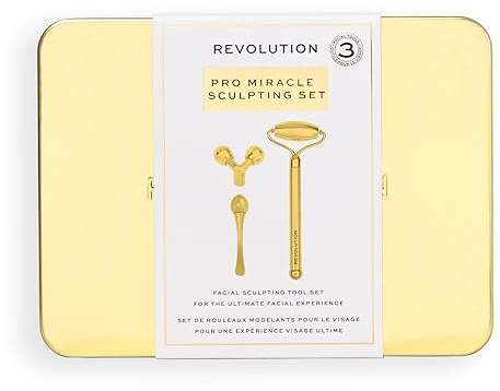 Revolution Pro Miracle Sculpting Facial Roller Set, Cools & Sculpts Skin, Different Heads for Targeted Skincare Solutions