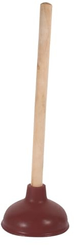 Toyvian Stantuffo WC con Manico in Legno Ventosa Potente in Gomma per Bagno Sturalavandino Resistente per Scarichi e Servizi Igienici Uso Sicuro e Pratico