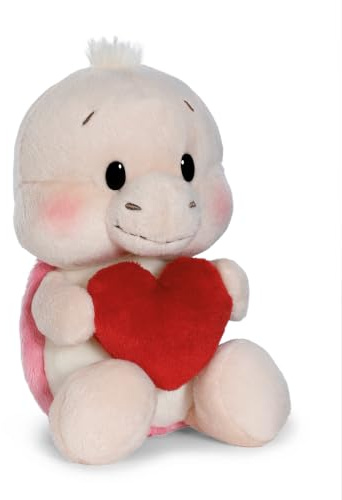 Kuscheltier Schildkröte mit Herz 22cm - beige - Stofftier aus weichem Plüsch, niedliches Plüschtier zum Kuscheln und Spielen, für Kinder & Erwachsene, tolle Geschenkidee | 62702