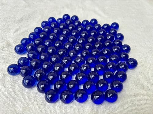 MEIERLE & Söhne Glasmurmeln Set Dunkelblau 16mm 95 Stück | Für Vase, Tischdeko, Streudeko, DIY & Floristik