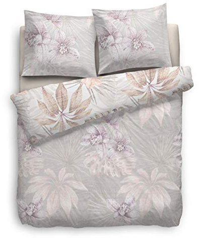 Heckett & Lane HNL Bettwäsche Baumwolle Velvet Touch 135x200 80x80cm - Farbe Natur (Sharla)