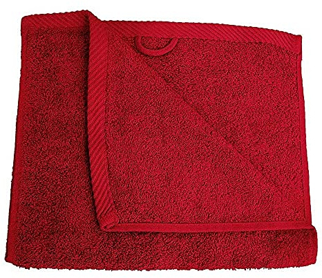 Lanudo Luxus Gästehandtuch Pure Line Webbördüre 100% Frottier Baumwolle 30 x 50 cm Rot