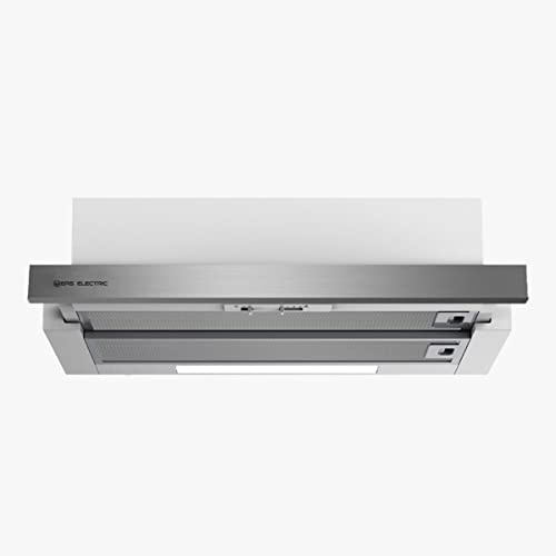 EAS ELECTRIC SMART TECHNOLOGY | EMRH60TX | Campana extractora | Campana telescópica | Anchura de 60 cm | Color Inox | Control Mecánico | 3 niveles | 2 motores | 2 filtros lavables | capacidad 350 m3/h