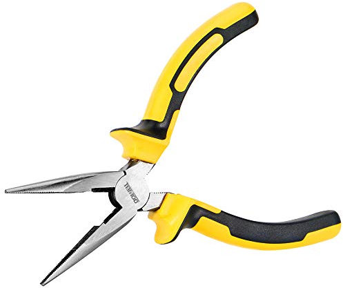 DOWELL 6 Pollice Long Naso Pinze Ago Naso Pinze con Wire Cutter Nichel Cromo Acciaio Costruzione Professionale Maniglia