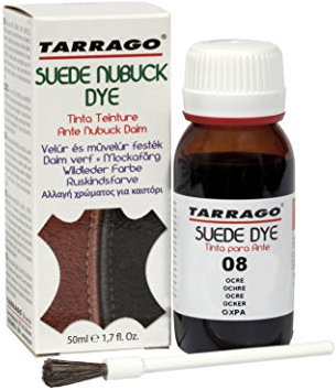 Tarrago | Teinture Suede Nubuck 50 ml | Teinture pour chaussures, chaussures, sacs et accessoires | Convient pour le suède naturel et synthétique, le nubuck et similaires (ocre 08)