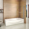 AICA Duschabtrennung Badewannenaufsatz 100x150cm Duschwand Badewanne 8mm Nanobeschichtung Segelförmig Sicherheitsglas mit Handtuchhalter