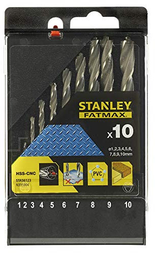 STANLEY STA56123-XJ - Juego de brocas para metal, color plateado
