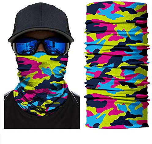 ShopINess Multifunktions Schlauchschal Unisex für Sport Tarnfarbe Stil (Mehrfarbige Tarnfarbe)