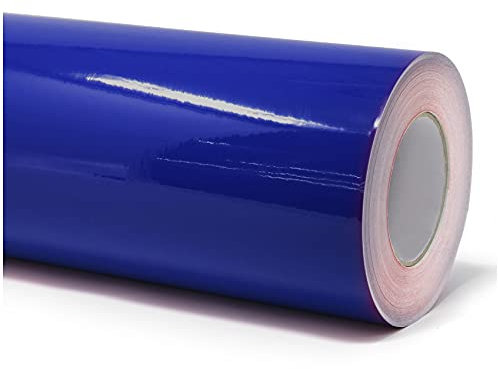 Finest Folia Film adhésif en PVC brillant pour meubles de cuisine - 63 cm de largeur du support (049 bleu roi, 5 mètres)