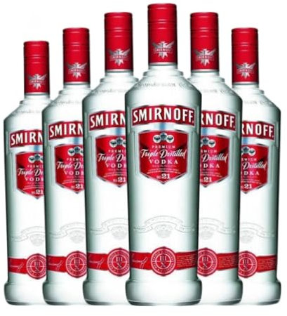 Smirnoff - Vodka, 6 botellas x 1L