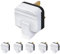 5X BG PERMAPLUG Heavy Duty Hard Rubber Composite 3 Pin 13A Fused Plug White
