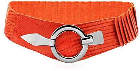 Gloop 6cm breiter Damen Gürtel Elastischer Taillengürtel, Hüftgürtel Stretch Gürtel mit Hakenverschluss