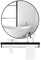 WLABCD Miroir, Salle de Ns, Murale, Miroir de Maquillage, Coiffeuse, Mur Contemporain Noir Brossé Rasage Rond Avec Mur de Tablette Pour/Chambre/Armoire,40Cm
