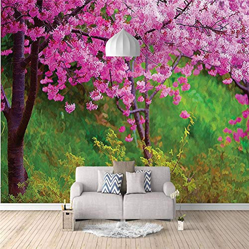 Fototapete Kirschblüten 300x200cm Selbstklebend Wandgemälde Wand Dekoration Schlafzimmer Tapete