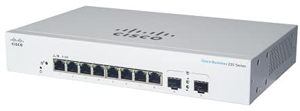 Cisco Business Smart Switch CBS220-8FP-E-2G | 8 porte GE | Full PoE | 2 SFP da 1G | Garanzia hardware limitata di tre anni (CBS220-8FP-E-2G-EU)