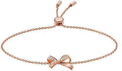 Emporio Armani Bracelet Pour Femme Sentimental, Longueur Intérieure : 160-235mm / Taille Arc : 17X12mm Bracelet En Argent Sterling Et Or Rose, EG3544221, Or cybernétique