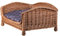 e-wicker24 Alles aus Weide Tierkorb Hundekorb Lager aus Weide für Hund Katze mit weichem Kissen Liegestuhl für Tiere Katzenlager Hundlager Hundebett Katzenbett (64x42 H35, Grau)
