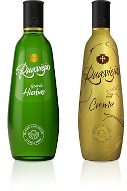 Ruavieja Licor de Hierbas - 1000 ml & Crema de Orujo - 1 L