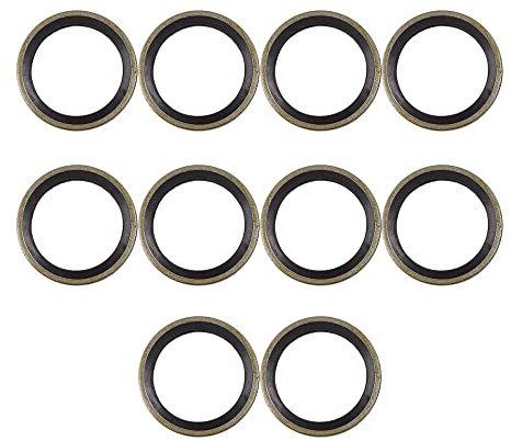 A ABSOPRO Moteur Huile Vidange Ecrasement Plat Collé Rondelle Joints M16 (Ensemble de 10)