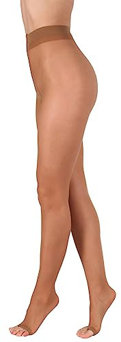 BANANALU 15 Den zehenfreie weiche Strumpfhose Toeless transparent Open Toe Toeless 15 Bronze XL